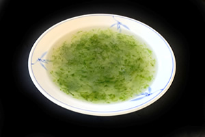 旬の青海苔入りフカヒレスープ